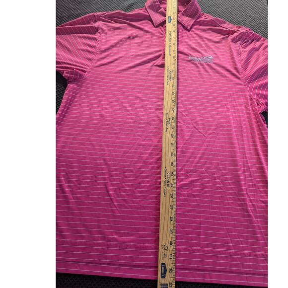 FJ Golf Polo Performance Shirts Lot of 2 Mens Med Green Pink Striped Design - Picture 5 of 10